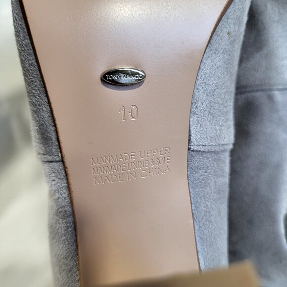 Tony Bianco | Silver Suede Over-the-Knee Boots - Size 10 - Picture 8 of 12